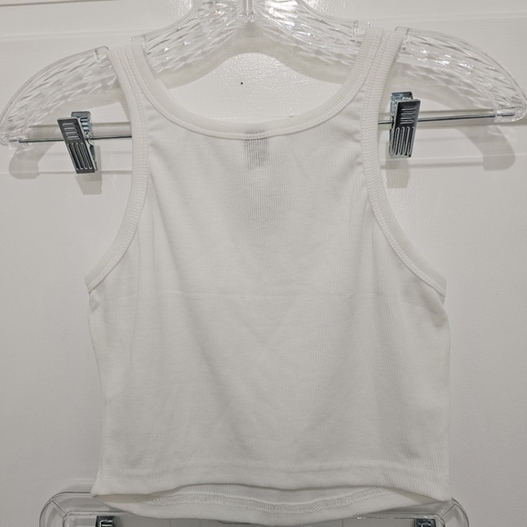 SHEIN Yin & Yang Embroidery Crop Tank & Wave Print Notched Hem Skirt Set Size S - Picture 12 of 13